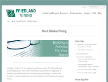 Tablet Screenshot of friedlandvining.com